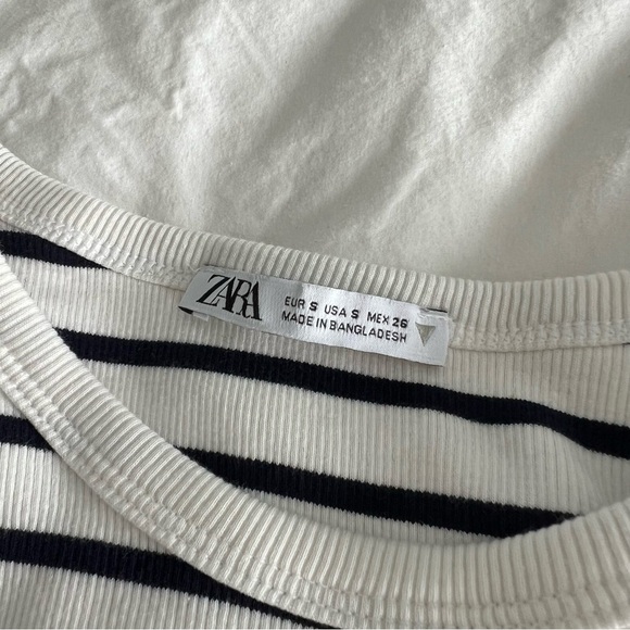 Zara Stripe Crop Top - Picture 6 of 13